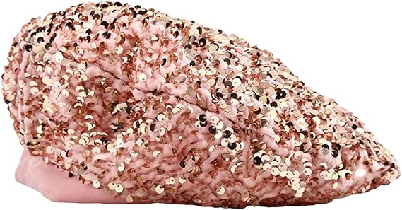 Chapeau béret à sequins- gants mitaines à sequins
