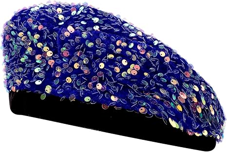Chapeau béret à sequins- gants mitaines à sequins