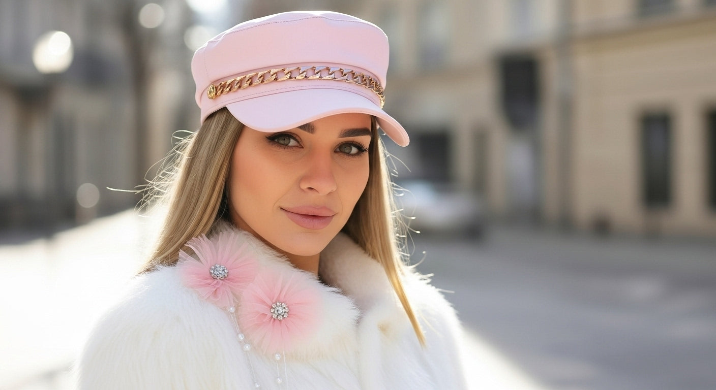 Casquette bicolore pour femme