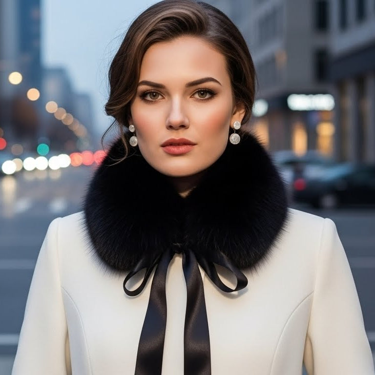 Col - Echarpe en "fourrure" pour femme