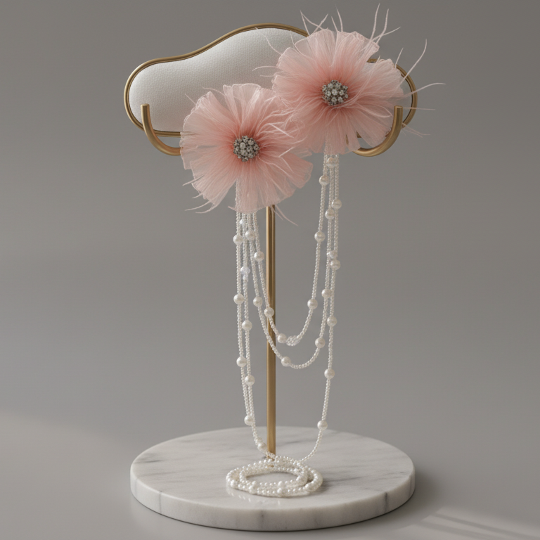 Double Broche  à perles pour femme