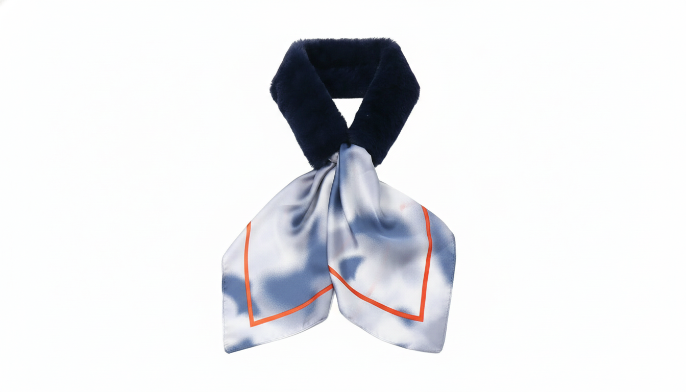 Echarpe- Col  fourrure et foulard
