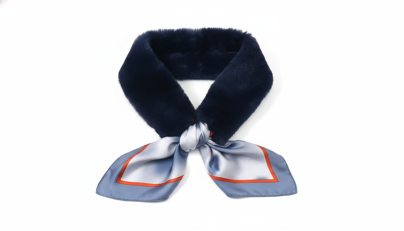 Echarpe- Col  fourrure et foulard