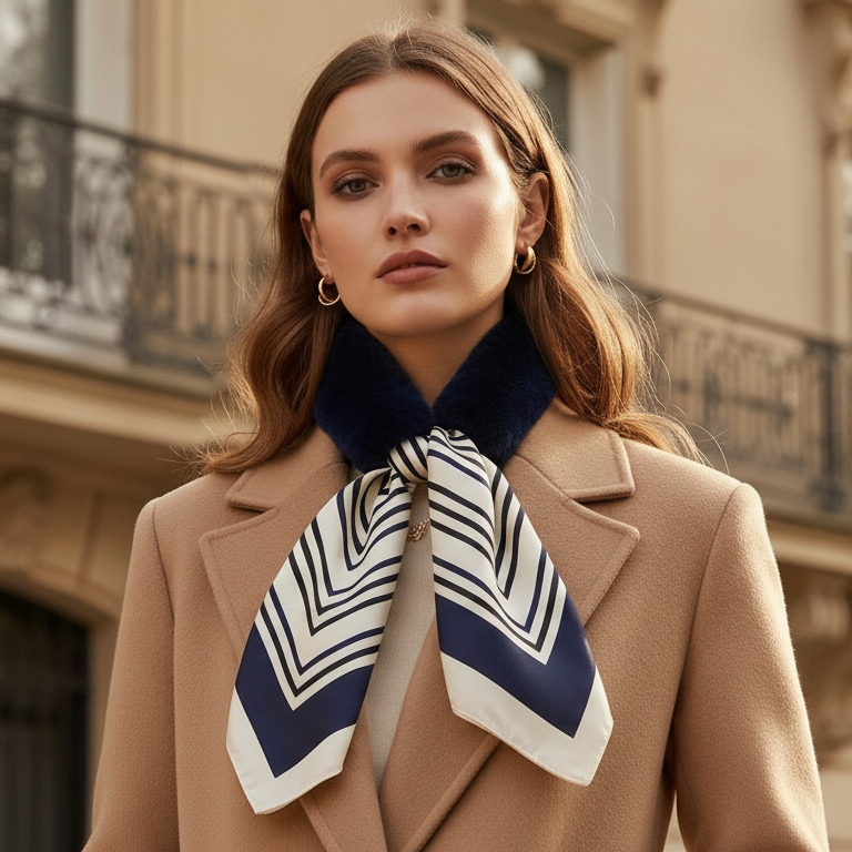 Echarpe- Col  fourrure et foulard