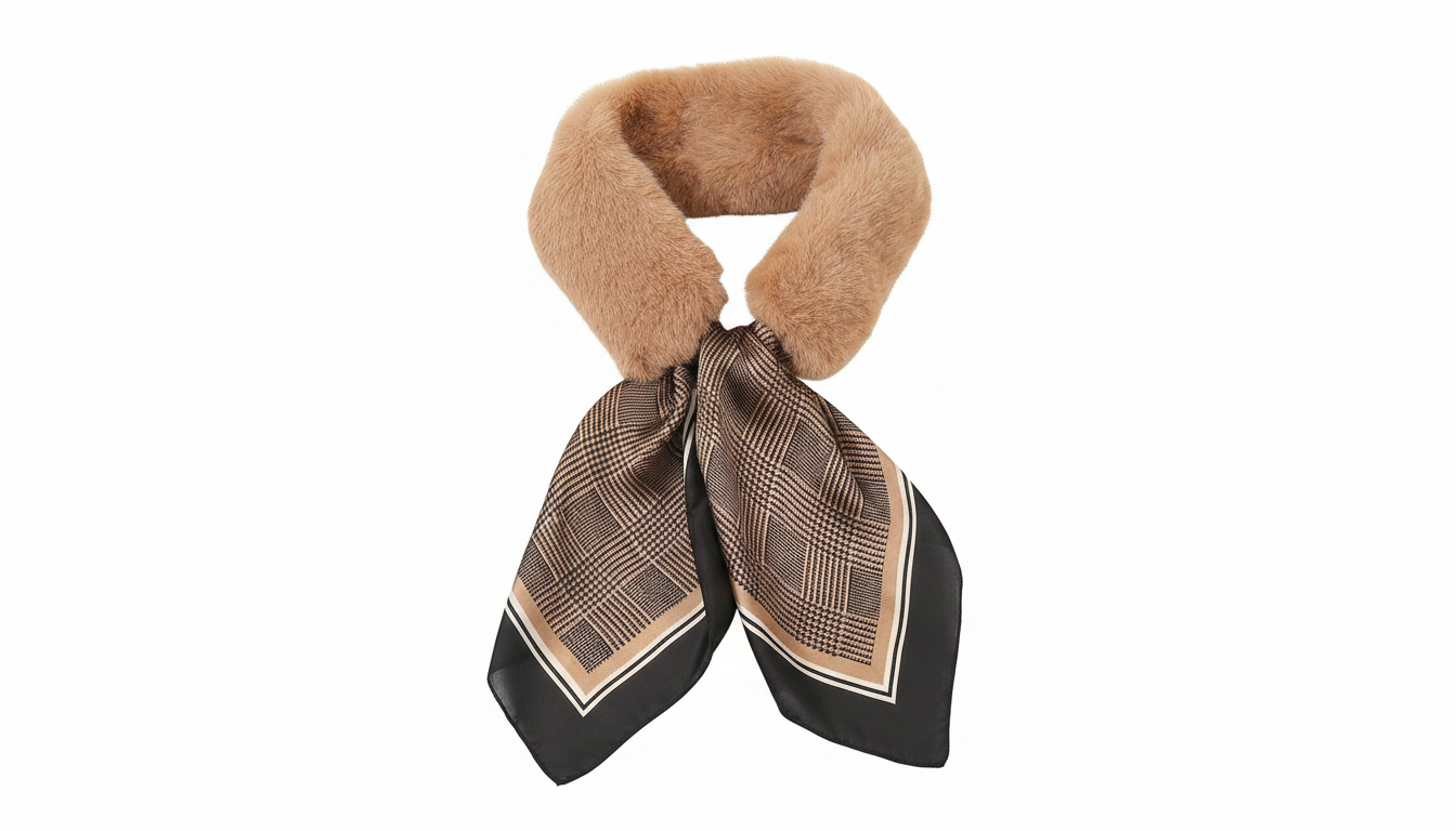 Echarpe- Col  fourrure et foulard
