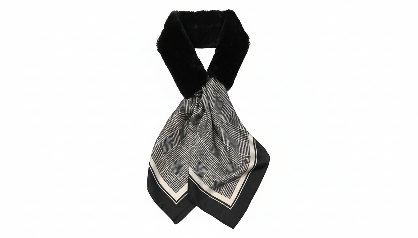 Echarpe- Col  fourrure et foulard