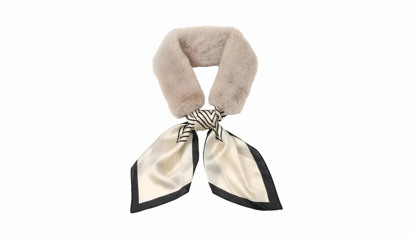 Echarpe- Col  fourrure et foulard