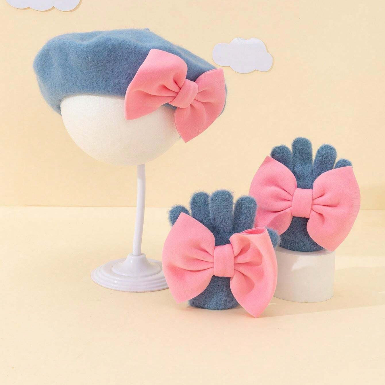 Ensemble Béret + Gants pour enfants - La boutique son altesse