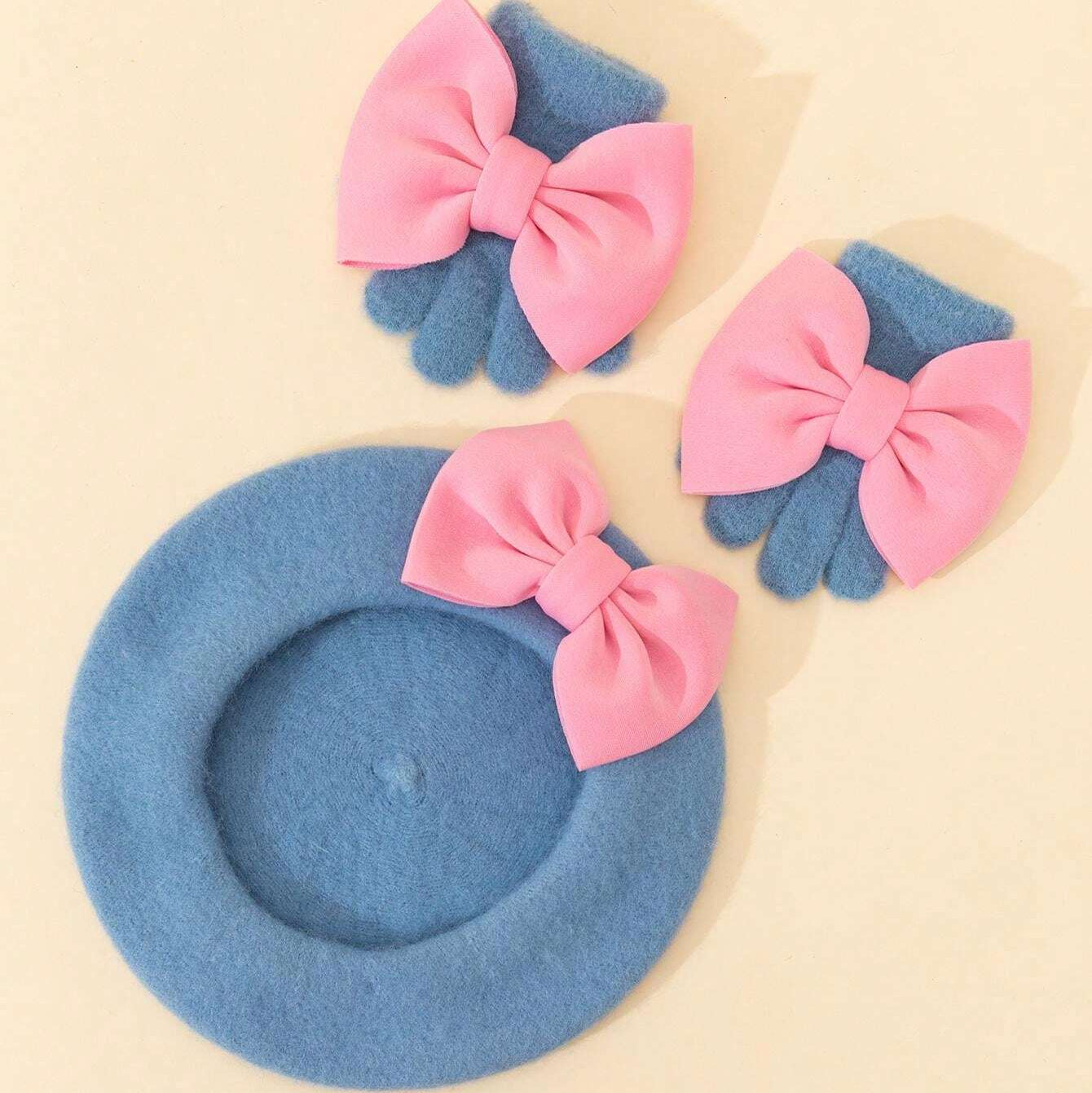 Ensemble Béret + Gants pour enfants - La boutique son altesse