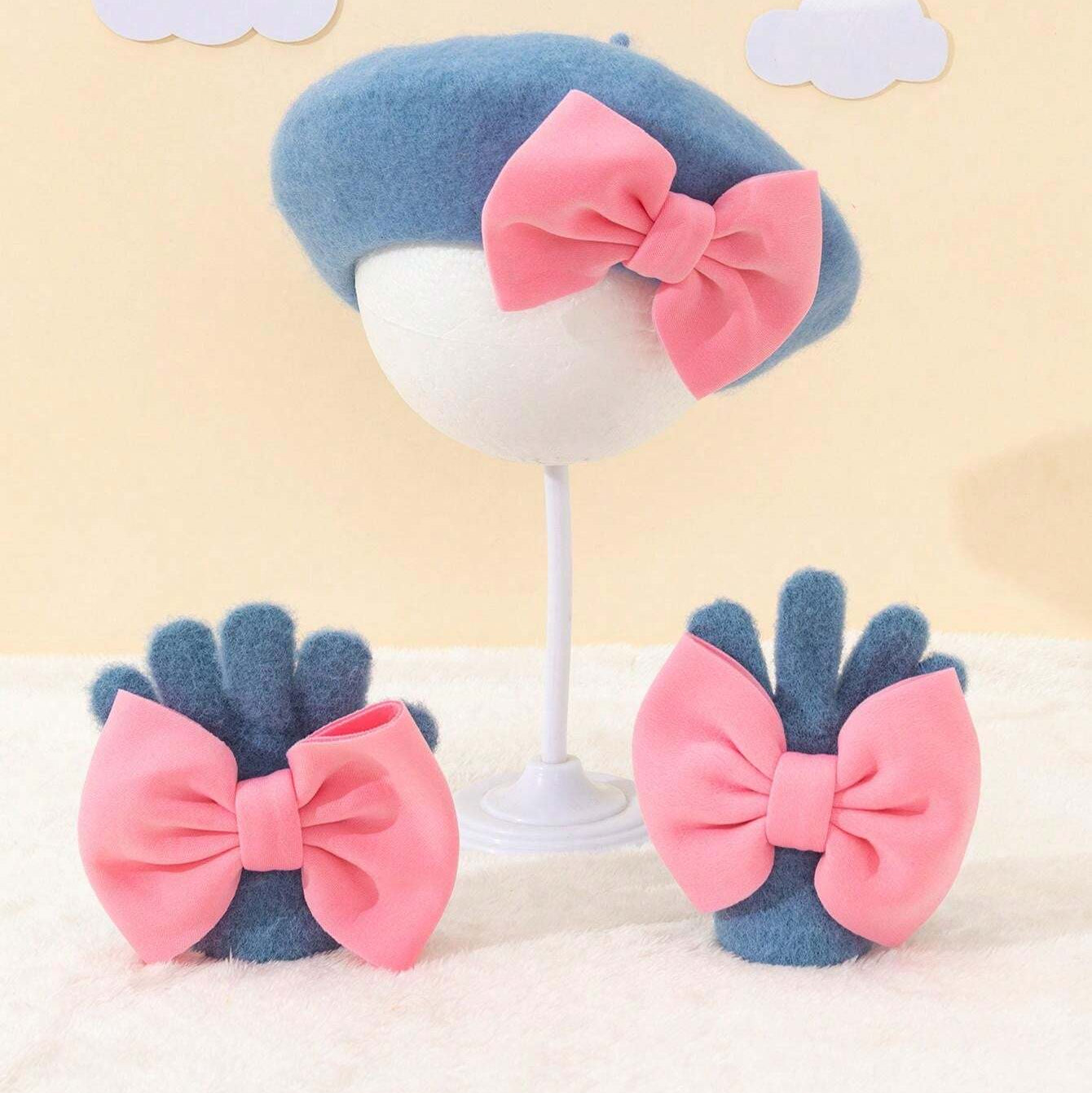 Ensemble Béret + Gants pour enfants - La boutique son altesse