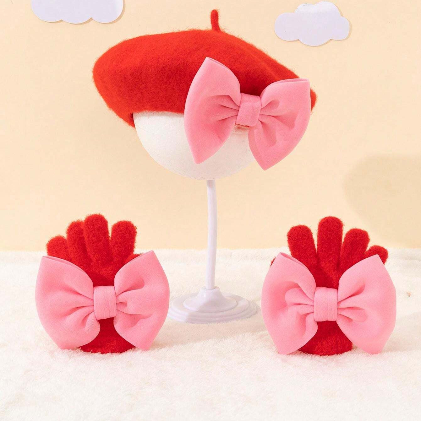 Ensemble Béret + Gants pour enfants - La boutique son altesse